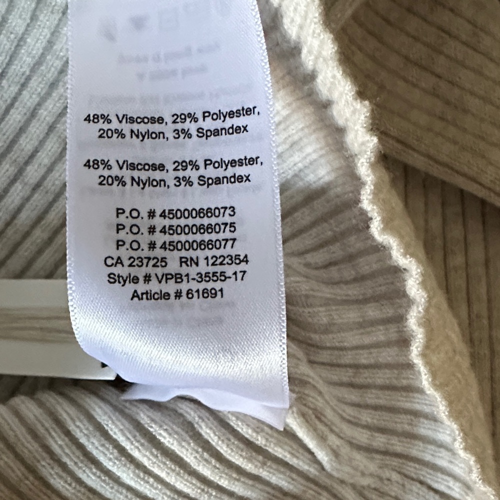 Babaton Light Beige V-Neck Sweater - Picture 7 of 7